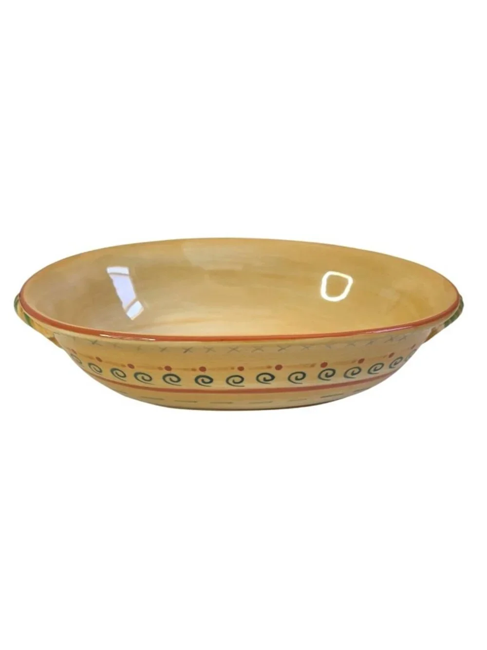 Pfaltzgraff Villa Della Luna Serving Vegetable Bowl Yellow Ceramic 11
